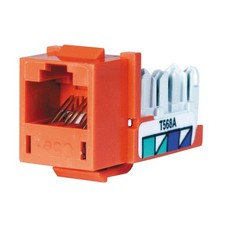 HUBBELL PREMISE WIRING HXJ5EOR Jack,Orange,Cat5e 5LV62 picture