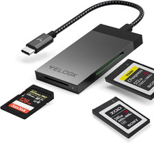 3-in-1 CFexpress/XQD/SD Card Reader USB C, VELOGK Dual-Slot USB 3.2(10Gbps) CFex picture