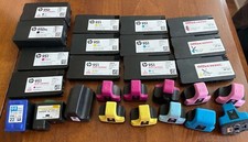 26 EMPTY INK CARTRIDGES Virgin Mixed Lot HP Lexmark Office Depot Refill REWARDS picture