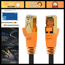 High-Speed 40Gbps Cat 8 Ethernet Cable 50FT, Ultra-Fast LAN Network Cable picture