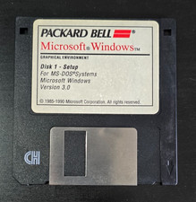 Packard Bell Microsoft Windows MS-DOS Operating System 3.5' DISKS Floopy Rare picture