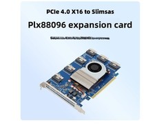 PEX88096 PLX88096 Expansion Card PCIe 4.0 x16 TO 6*SFF-8654 SlimSAS 12*NVMe U.2 picture
