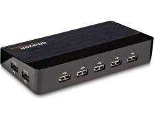 10-Port USB 2.0 Hub w/ 2 Fast Charging Port Power Adapter Charger Amazon Basics picture