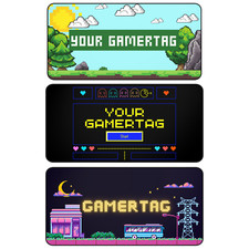 Personalized Gamertag Retro Pixel Art Gaming Mouse Pad Mousepad XXL Desk Mat picture