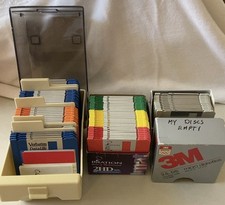 69 Vintage 3.5” Floppy Disks Tested Blank Imation 3M Sony + Storage Case picture