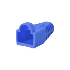 6mm Hole Dia Blue RJ45 Boots Cover Anti-Dust for Cable CAT5e CAT6e 50Pcs picture