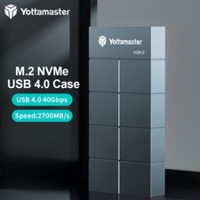 Yottamaster 40Gbps USB 4 NVMe SSD Enclosure M.2 to USB-C For NVMe M-Key 4 TB SSD picture