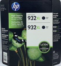 HP 932XL Black Twin Pack Ink Cartridge Genuine  Sealed Exp 01/17 picture