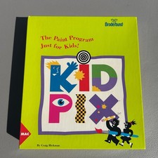 Vintage Kid Pix Broderbund Macintosh Software 1991 Original Box only picture