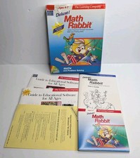 Vtg Deluxe Math Rabbit The Learning Company PC CD-ROM Win Mac Big Box Rare  picture