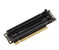 KALEA-INFORMATIQUE Riser PCIe Gen 4.0 x16 To 2 Port x8 90° Splitter Adapter picture