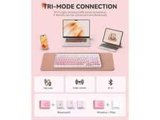 EK98 Pro Sakura Pink 98-key Wireless Gaming Mechanical Keyboard, Hot-Swap DAREU picture