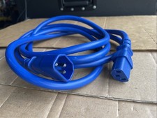6ft IEC-320 C13 To C14 14AWG Data Center Power Cable Blue picture