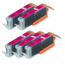 5 PK Magenta Printer Ink + chip fits for CLI-251XL 251 MG5420 MG5520 MG5522 picture