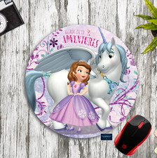SOPHIA THE FIRST UNICORN PRINCESS PURPLE ROUND PC MOUSE PAD DESK MAT SCHOOL GIFT picture