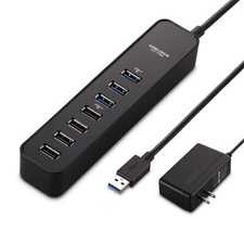 Elecom USB3.0 hub 7 port with self / bus Compatible with both from Japan picture