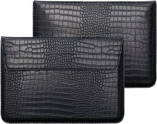 Crocodile Grain PU Leather Flap Style Case Bag Laptop Sleeve for Black  picture