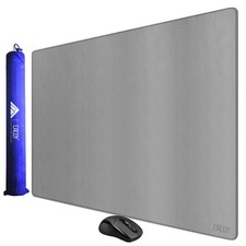 40x24 Inch Grey PU Leather Mouse Pad XXL Large Computer Desk Blotter Keyboard picture