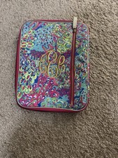 Lily Pulitzer Notebook Agenda Monogram eEc  Tablet Lilly's Lagoon EUC picture