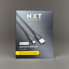 NXT Technologies 4 Ft. Lightning to USB Cable Black NX60466 - Discontinued Rare picture