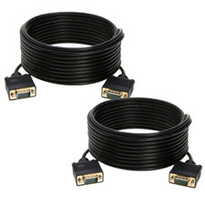 2 pcs 25ft SVGA VGA Cable Male to Male M/M Monitor Cord TV HDTV Full HD15 Laptop picture