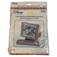 Vintage Disney Mickey Minnie PC Monitor Keyboard Covers Vinyl Y2K NEW Sealed picture
