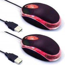 Guiheng 2 Pack Wired Mini Optical Mouse Computer Mouse Ergonomic Mouse with U... picture