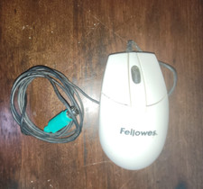 White Fellowes 3 Button Scroll Mouse 98921 w/ PS/2 Connector picture