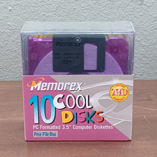 Memorex 10 Cool Disks PC Formatted 3.5