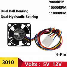 3010 DC Brushless 5V 12V Quiet Mini Cooling Fan Dual Ball Bearing For Laptop picture
