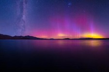 Landscape nature aurorae night Custom Gaming Mat Desk picture