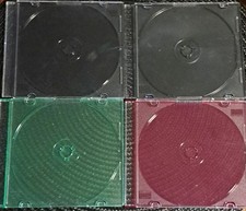 600+ Slimline CD Jewel Case Single Plastic Case Clear Black + Mixed Colors picture