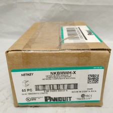 Panduit NetKey NKBMWH-X Blank Keystone Module – 50 Pack (White) picture