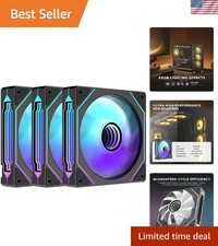 Prism4 Pro X3 120mm ARGB Case Fans,Infinity Mirror RGB Light Effect 5V 3PIN M... picture