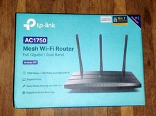 TP-Link Archer A7 AC1750 Wireless Dual-Band Gigabit Router - Black NO AC CABLE picture