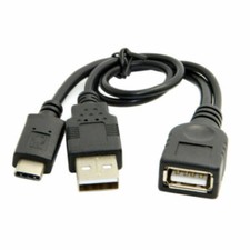 USB 3.1 USB-C Type-C to USB 2.0 Female OTG Data Cable with Power for Cell Phone picture