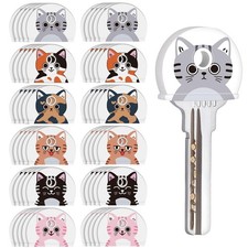 60 Pcs Key Cover Caps 6 Patterns 1