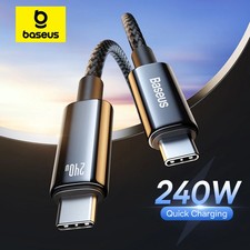 Baseus PD 240W 5A USB-C To Type C Super Fast Charging Cable For Samsung Huawei picture