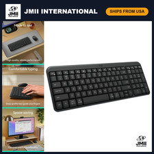 Compact Wireless Bluetooth Keyboard with Number Pad - Graphite, Ergonomic Design picture