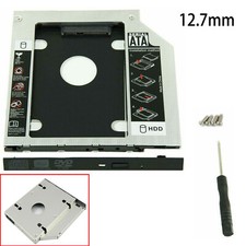 New 12.7mm For DVD/CD-ROM Optical Bay SATA 2nd SSD Hard Drive Caddy Bracket USA picture