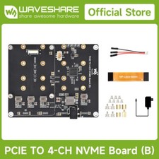 Waveshare PCIe To 4-Ch M.2 Adapter Board for Raspberry Pi 5 for 4-ch NVMe Solid picture