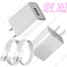 2x Lot USB Wall Charger Block Fast Charging Cable For iPhone 6 7 8 X 11 12 13 14 picture