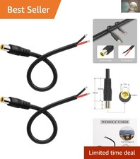 2 Pcs DC7909 12V DC Power Pigtail Cable for Solar Cell & Laptop Repair - 0.3m picture