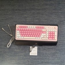 AULA S99 Gaming Keyboard Pink White USB-C Multifunctional Knob, Multicolor LED picture
