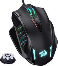 M908 Wired MMO RGB Gaming Mouse 12400 DPI Remapping Keys | Stable picture