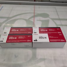 Canon 055H High Capacity Toner Cartridge Set 4 Pack Black Cyan Magenta Yellow picture
