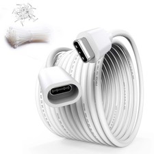 URELEGAN USB C Extension Cable 20FT for Ring Solar Panel-White 20FT, White picture