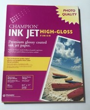 Ink Jet 8.5 x 11 High Gloss Finish 50 Sheet Premium Glossy Coated for Photos NEW picture