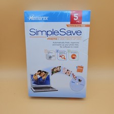 Memorex Simple Save Photo & Video Back Up Discs 5 Pack DVD 4.4 GB New Sealed picture