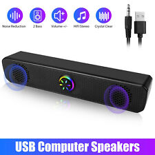 3.5mm Stereo Bass Sound USB Wired Computer Speakers Sound Bar for Laptop Desktop picture